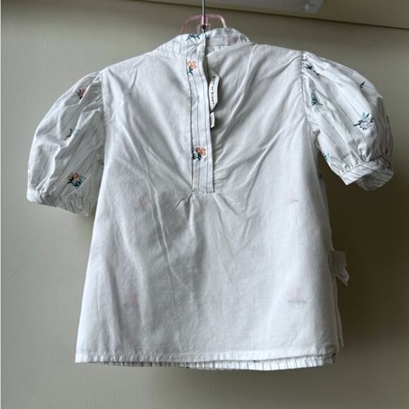 Janie and Jack Floral Ruffle Top and Floral Ponte Pant Set, Size 3T, Ivory, Mult - Picture 7 of 9